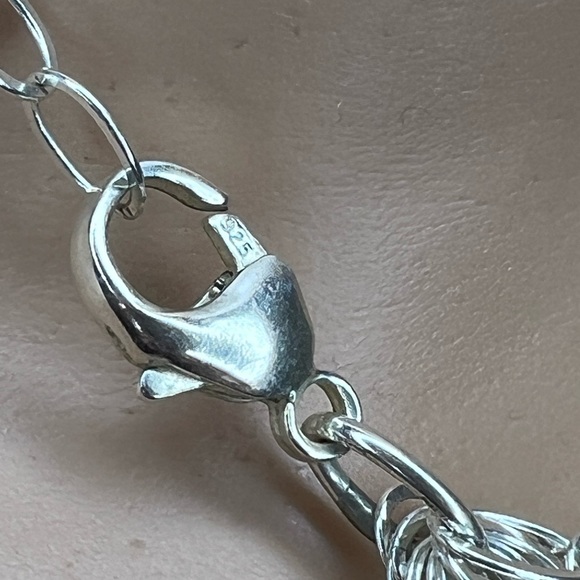 Vintage sterling silver 925 MILOR Italy multi chain necklace - Picture 7 of 12